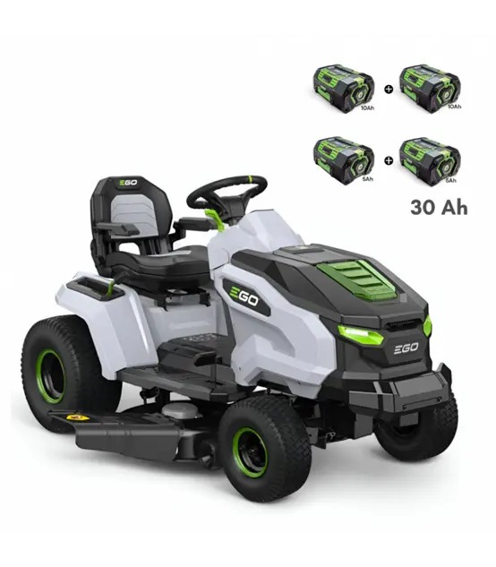 PACK 30Ah Tracteur de tonte électrique, largeur de coupe 107 cm, batteries et chargeur 1600W inclus - EGO TR4201E