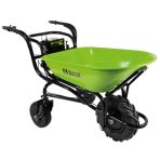 Brouette électrique Li-ion batterie 100L 150 kg – Brouette électrique 3 roues Zipper ZI-EWB150-100L 100 L, charge 150 kg, 280 W, benne basculante – batterie Li-ion 40 V 6 Ah inclus