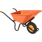 Brouette Haemmerlin Crusader Bati Plus 120 Reno, cuve 120 L, châssis Alpha, roue gonflée