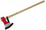 Hache française acier C45 – Hache française MOB, tête 1,5 kg acier C45 trempé, manche frêne 90 cm